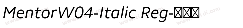 MentorW04-Italic Reg字体转换